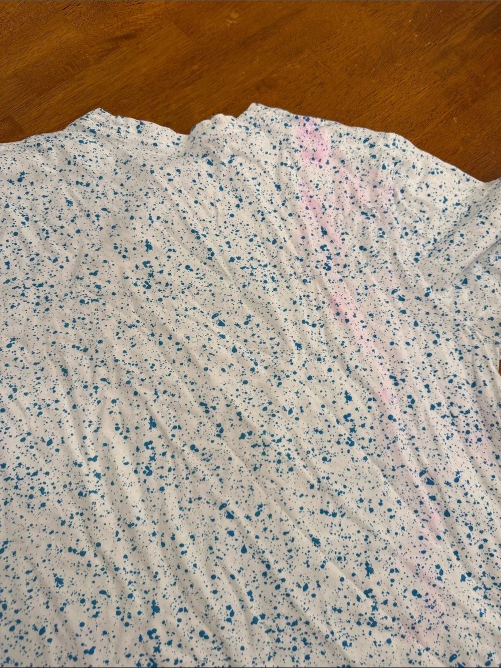 Nike White Tee with Blue Speckle and Purple-Blue Logo xxl